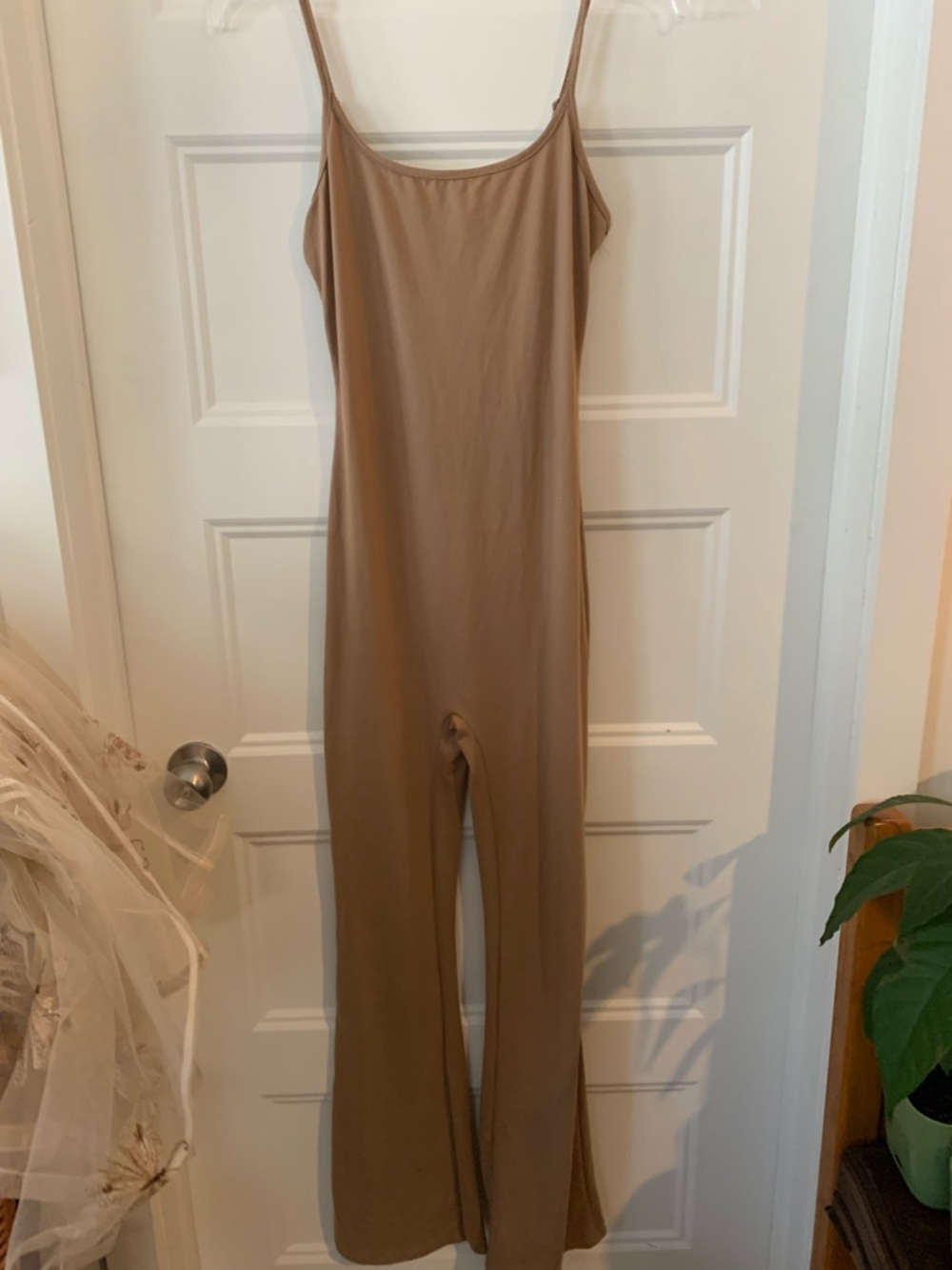 Shein Everyday light tan color Slim Jumpsuit — Tan